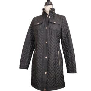 Michael Kors | Black Quilted Coat Snap/Zip | Size S